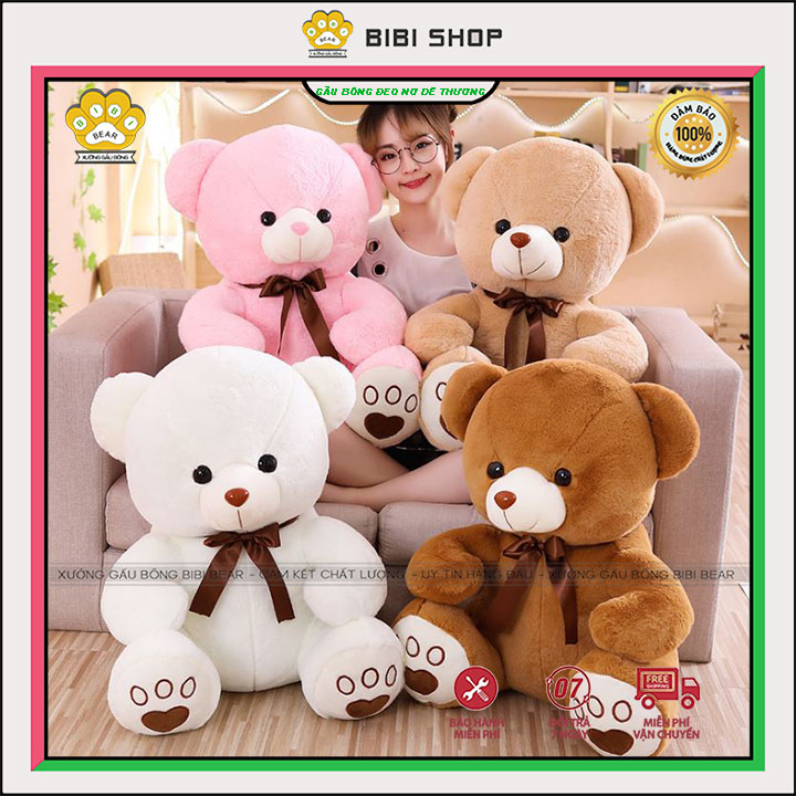 Gấu bông đeo nơ - gấu bông cao cấp siêu dễ thương