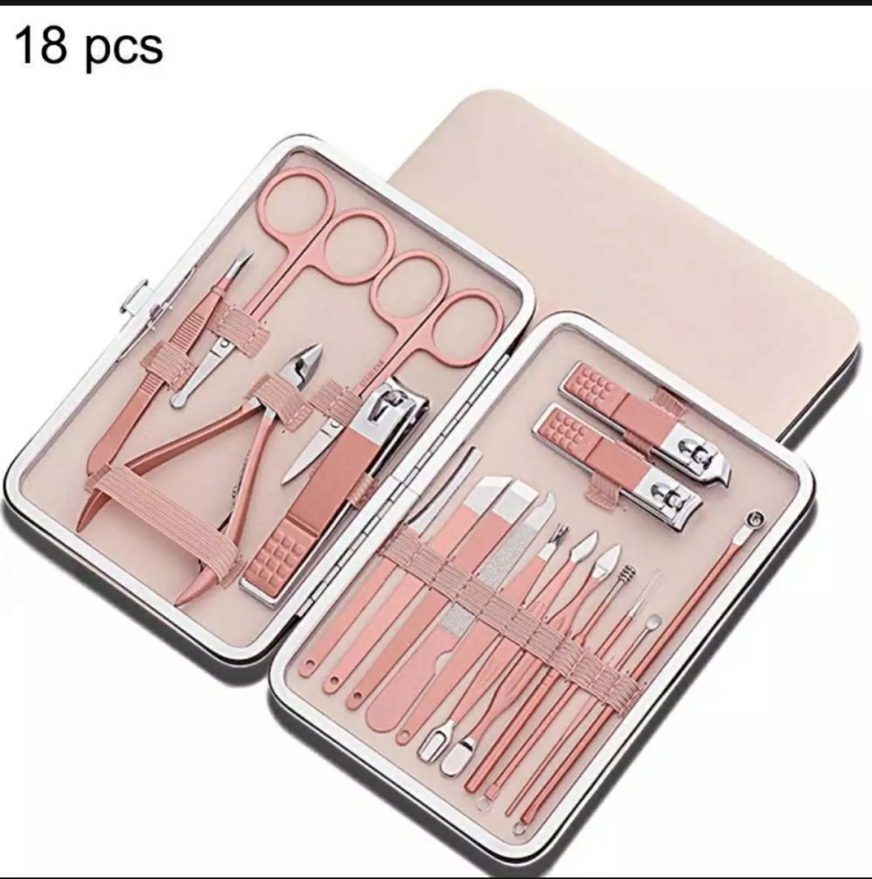 Dụng cụ cắt tỉa móng, Bộ cắt tỉa móng 18 món, bộ dụng cụ chăm sóc móng 18 chi tiết loại to, đủ phụ kiện cắt sửa móng, kiềm cắt móng inox dày dặn Nhỏ gọn tiện dụng.