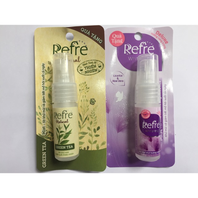 Combo 2 chai Xịt khử mùi toàn thân nữ Refree Natural 6ml - giao mùi ngẫu nhiên