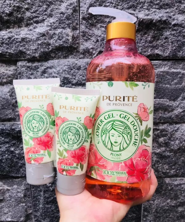 Sữa tắm Purite Chiết xuất hoa Mẫu Đơn 850ml - Tặng Kèm quà ngẫu nhiên theo đợt