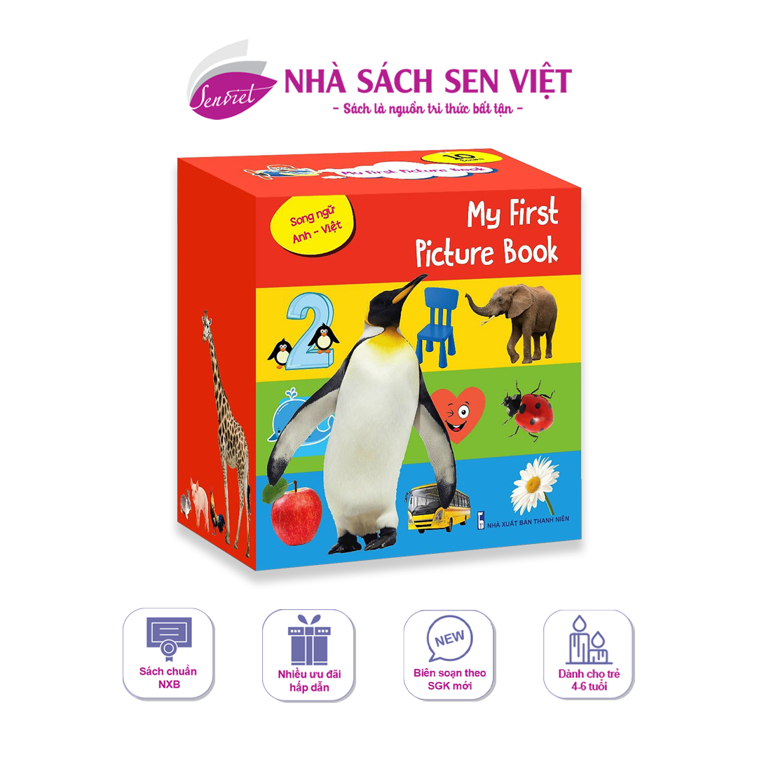 Sách bìa cứng thư viện hình ảnh đầu tiên song ngữ Anh - Việt, bách khoa toàn thư dành cho trẻ em 2-6 tuổi - VH