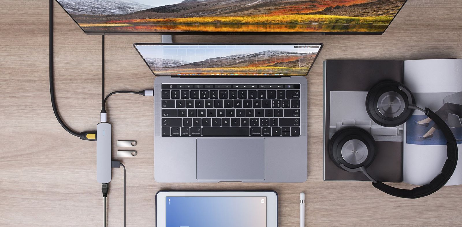 Cổng chuyển hyperdrive 4k hdmi 6-in-1 usb-c hub