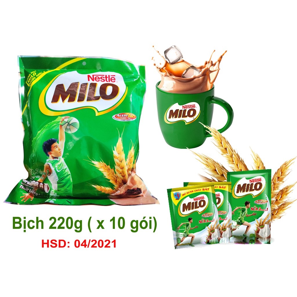 Sữa Nestle MILO Nguyên Chất dạng bột túi 220g