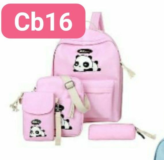 Balo combo 4 món gấu trúc cb16