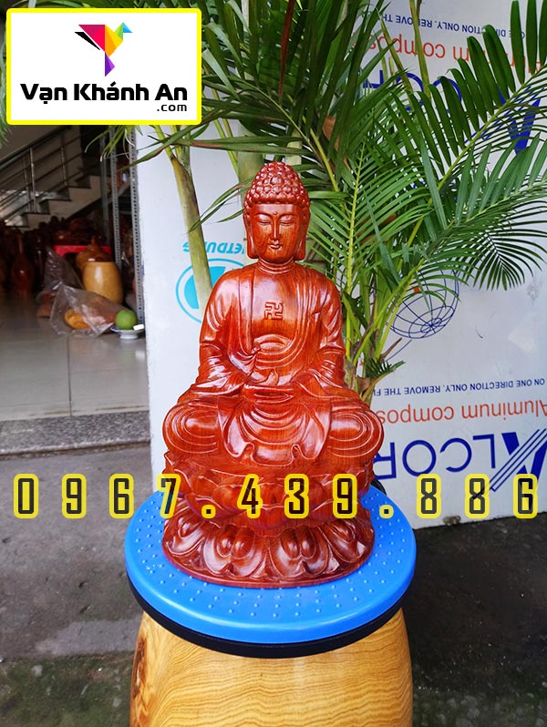Tượng gỗ phật a di đà