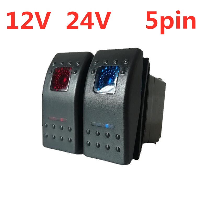 ♝ Rocker Switch DPDT ON-OFF 2 LED Marine Auto Universal 12V 24V rocker switch marine boat yacht accessories