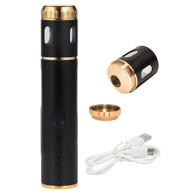 Electric Portable Herb Grinder USB Rechargeable Spice Grinder Multipurpose Grinder for Fluffy Product and the Kitchen Grinding Black