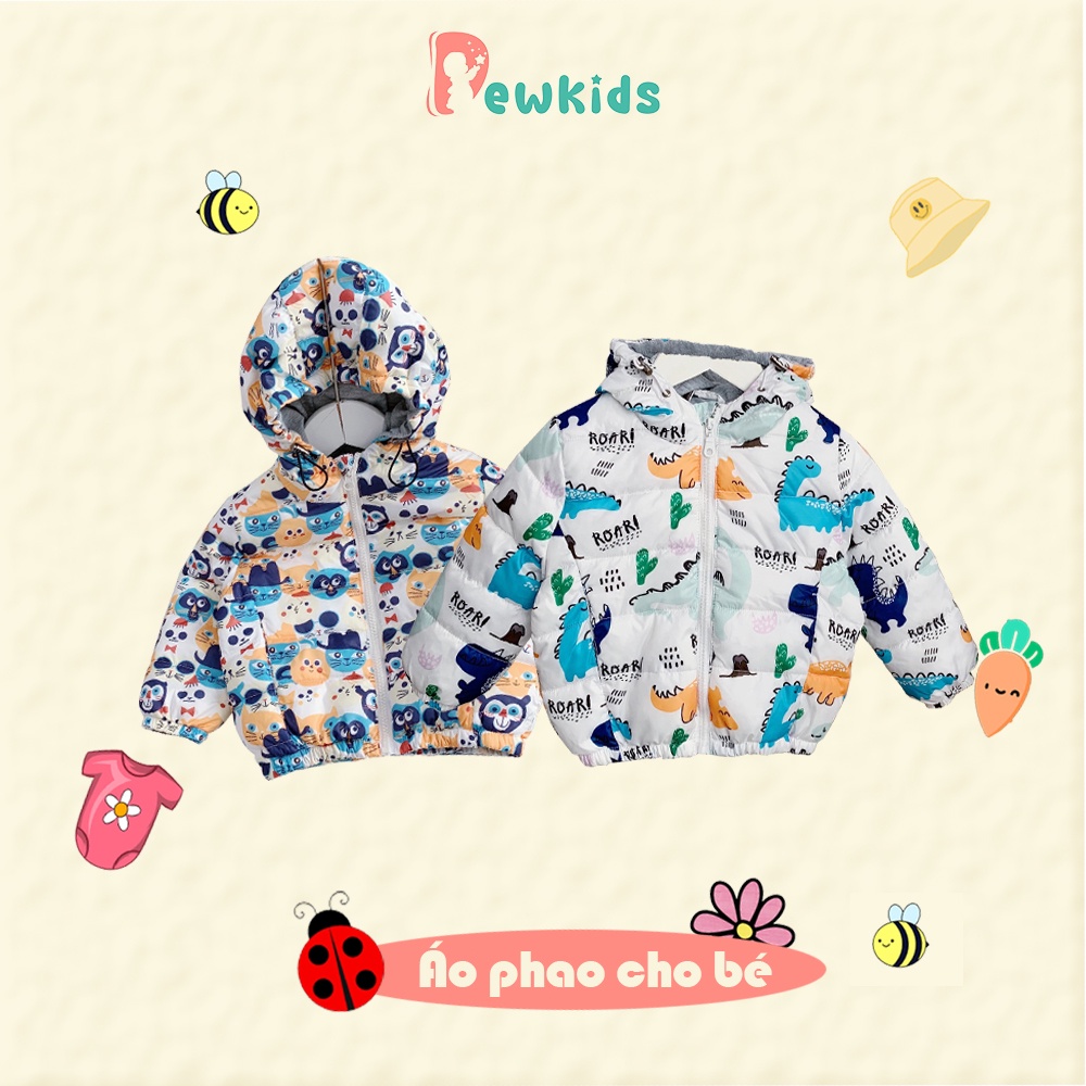 Áo phao cho bé Dewkids, Áo khoác phao dày ấm họa tiết xinh xắn cho bé
