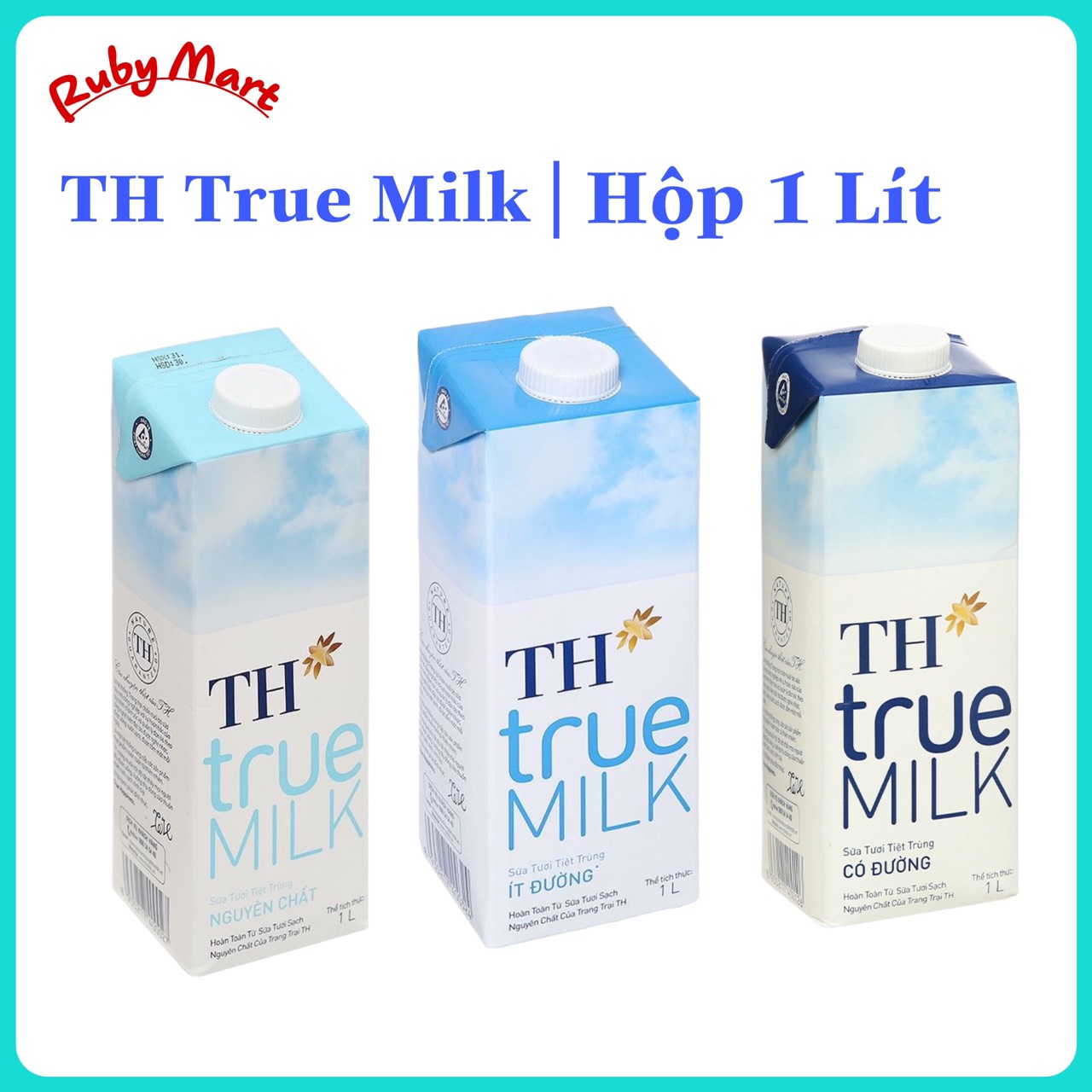 Sữa Tươi Tiệt Trùng TH True MILK Hộp 1 Lít