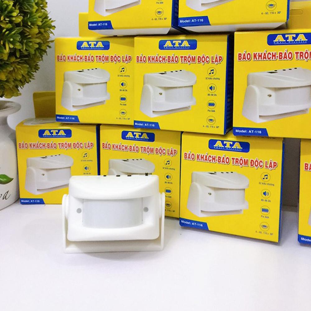 Chuông báo khách báo trộm độc lập ATA AT-116 thích hợp làm chuông cửa báo khách hay làm chuông báo động chống trộm cho cửa hàng ,showroom, nhà xưởng ..