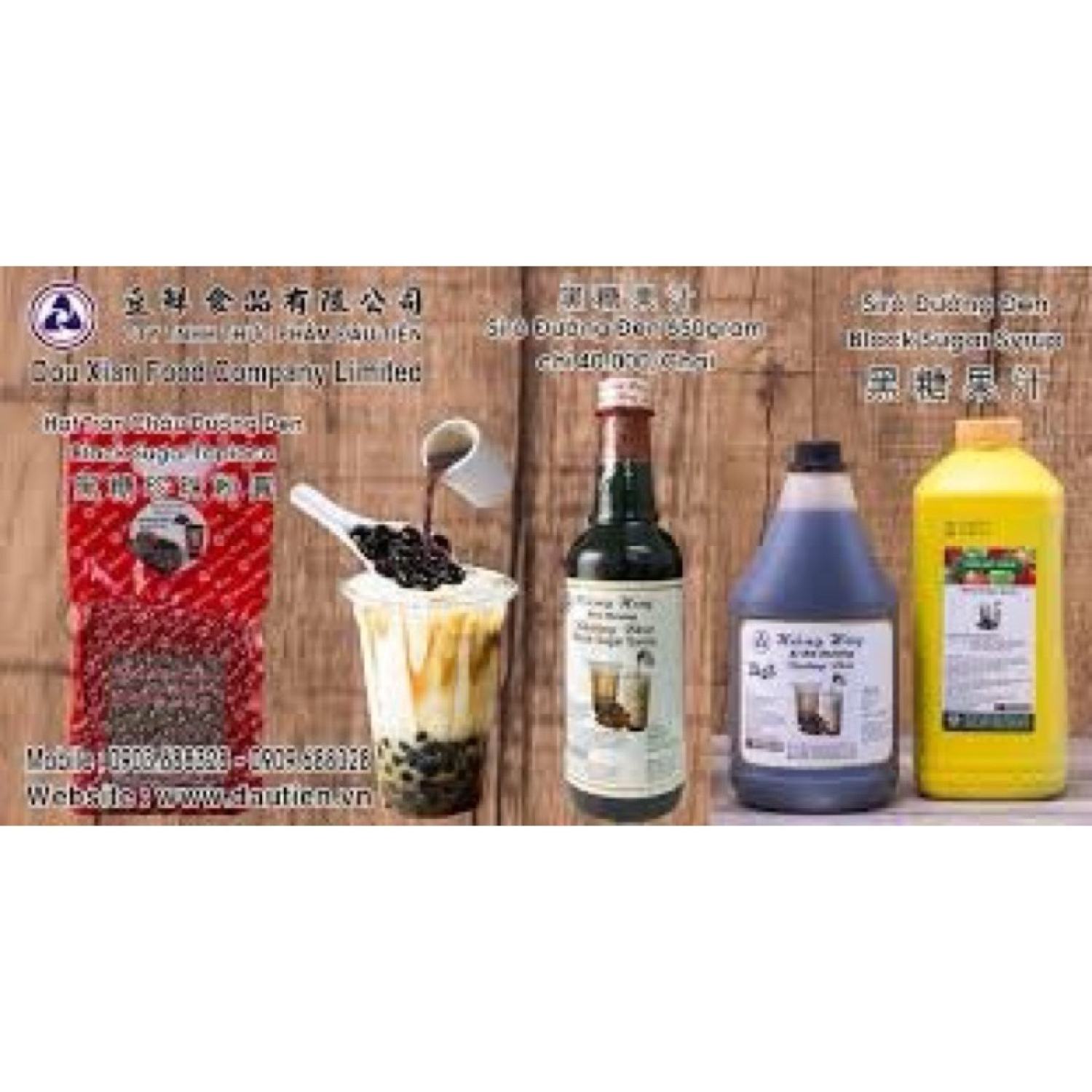 Sirro Đường Đen Dou Xian Hàng Huy dùng pha sữa tươi trân châu đường đen 2kg5