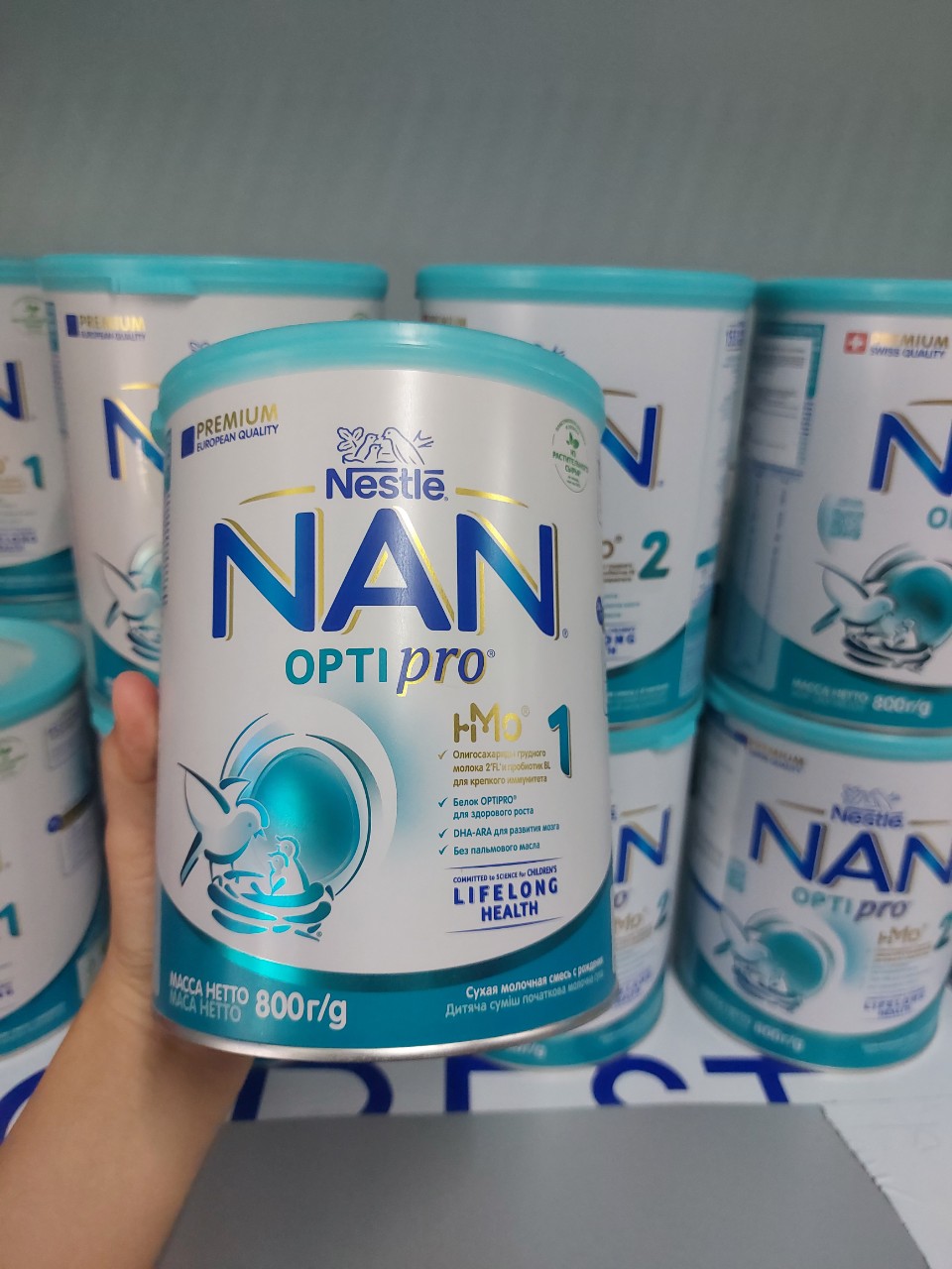Sữa Nan Nga Optipro HMO Số 1 và Số 2 800g Date 2025