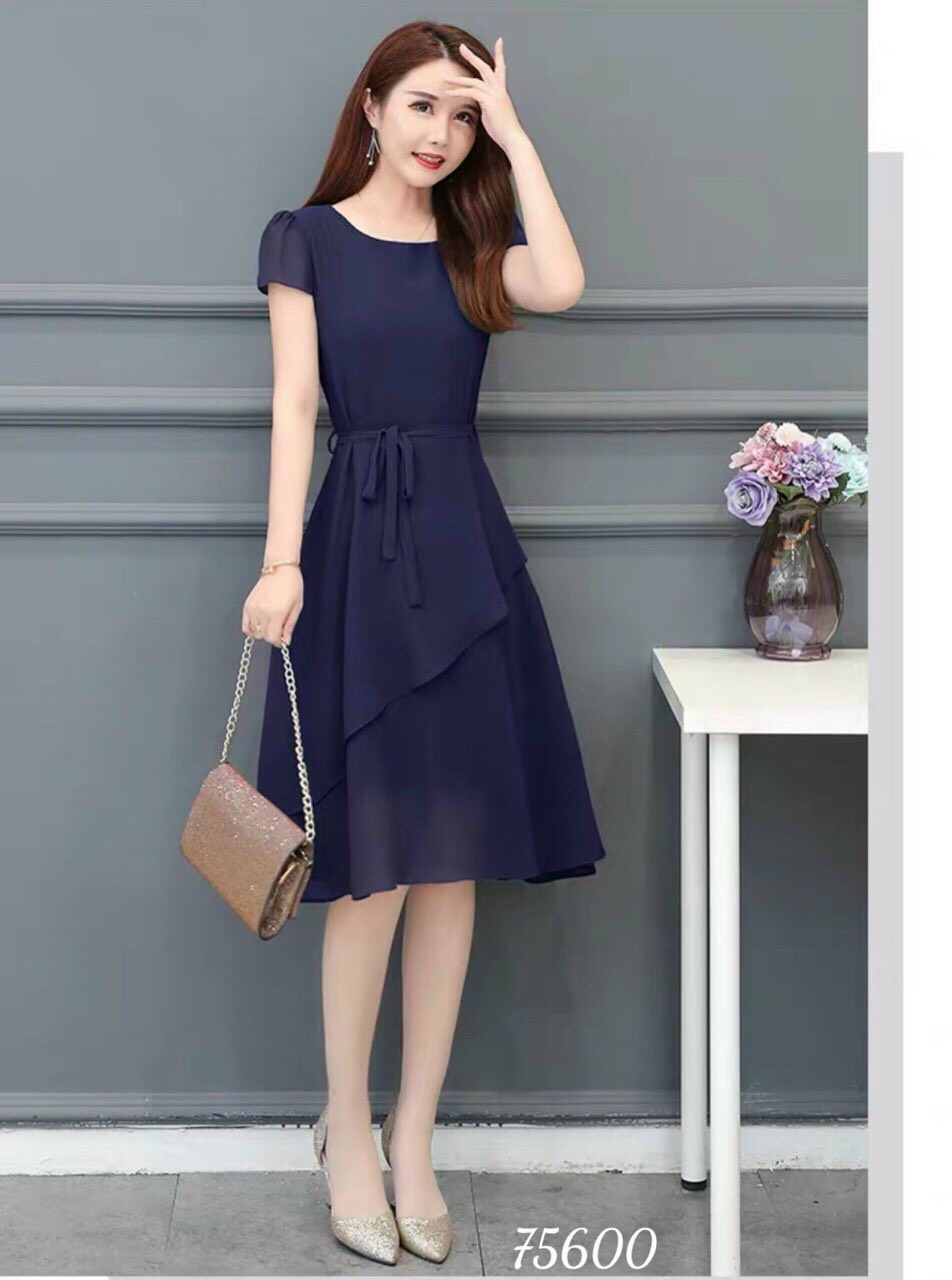 ĐẦM XÒE VOAN CHIFON NỮ CỰC SANG TRỌNG DÀNH CHO CÁC QUÝ CÔ MỚI NHẤT HIỆN NAY