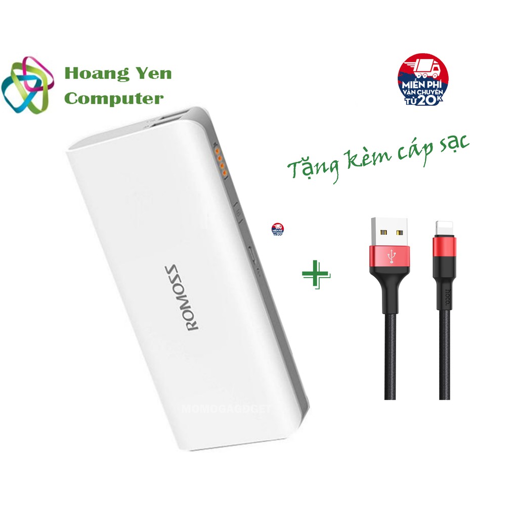 Sạc dự phòng romoss sense 4 10000mah - bh 1 năm - hoàng yến computer