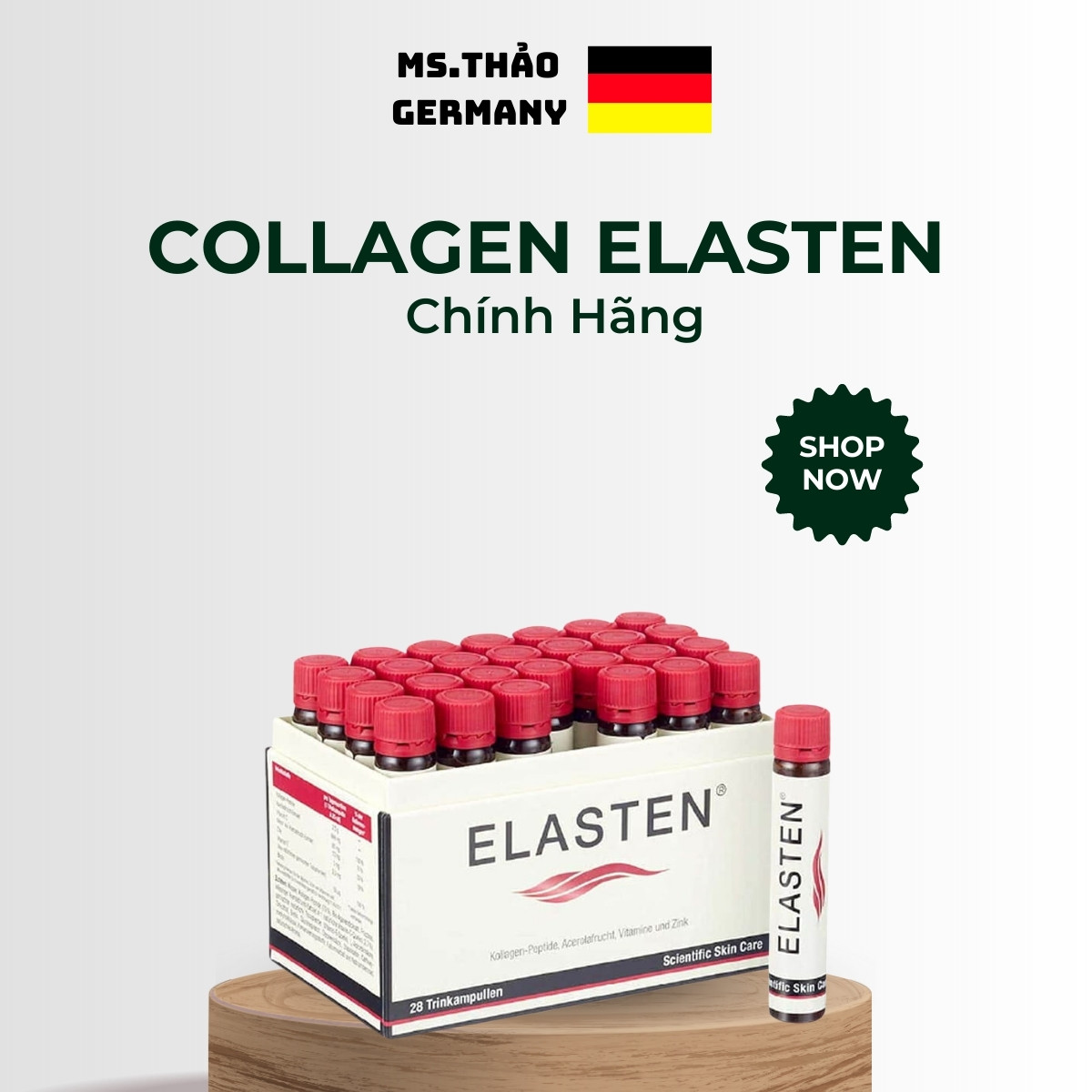 Thức Uống Collagen Elasten Nội Địa Đức - Elasten Đẹp Dáng, Đẹp Da