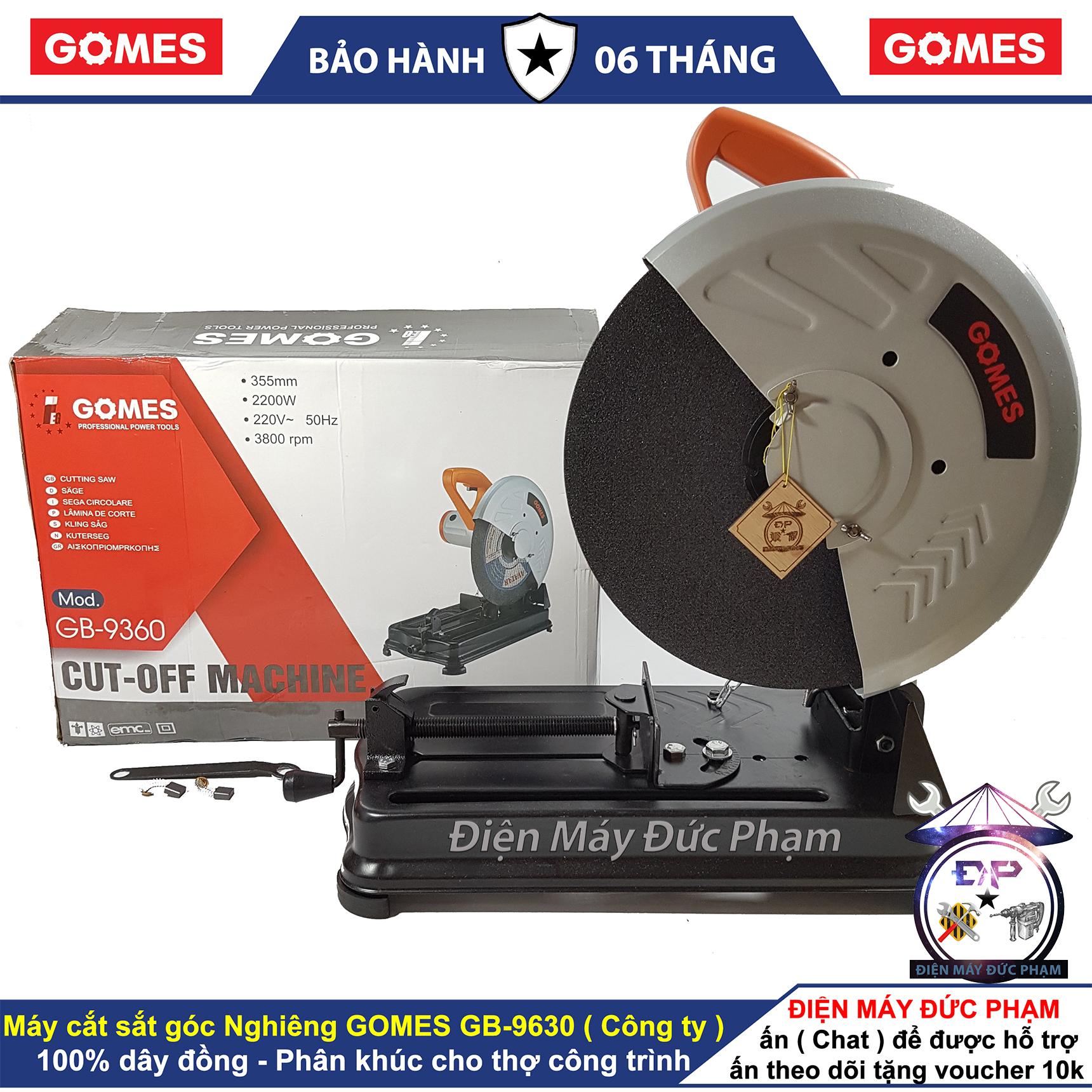 Máy cắt sắt bàn gomes gb 9360 - công ty - 2200w công suất thực - máy cắt bàn 100% dây đồng