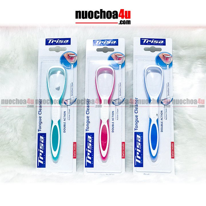Cây cạo lưỡi nhựa trisa - double action tongue cleaner