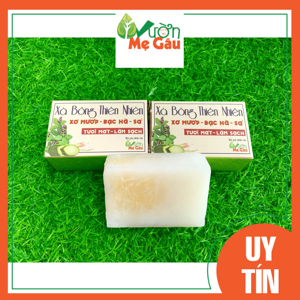 Xà bông xơ mướp-bạc hà-sả