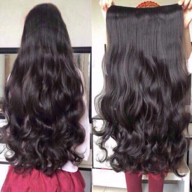 Tóc kẹp nửa đầu gợn sóng cao cấp❤️ ảnh