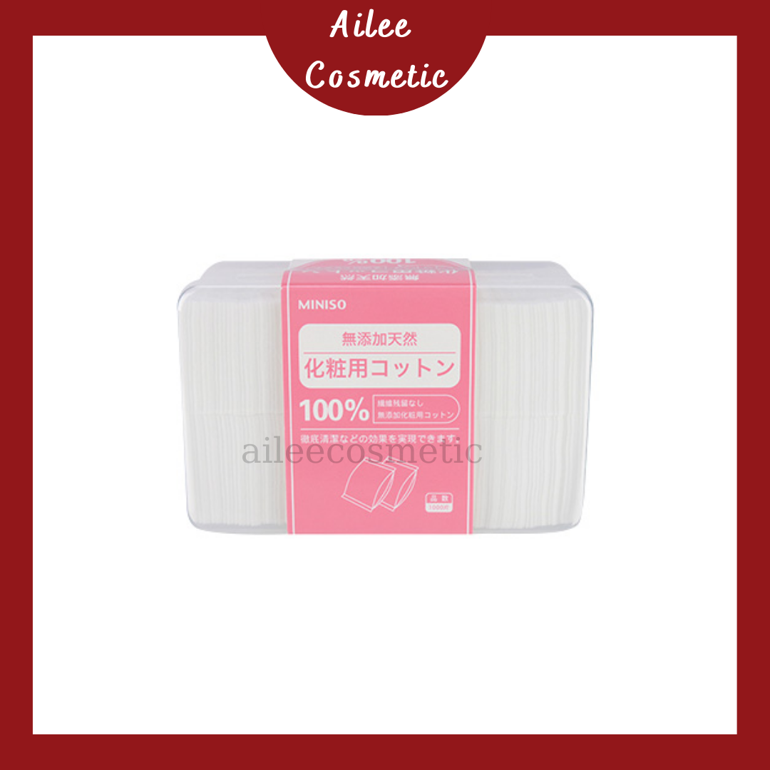 Bông tẩy trang - bông tẩy trang miniso 1000 miếng - cam kết chính hãng - ailee cosmetic - ac38