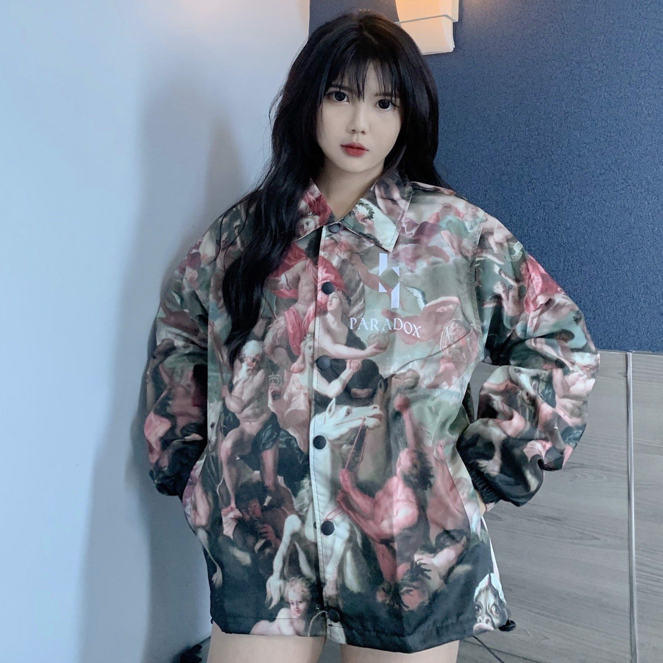 PARADOX Áo khoác dù POWER AND ILLUSION OVER-PRINTED JACKET