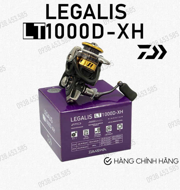 MÁY ĐỨNG CÂU LURE DAIWA LEGALIS LT LT 1000D-XH LT 3000D-CXH LT 2500D-XH
