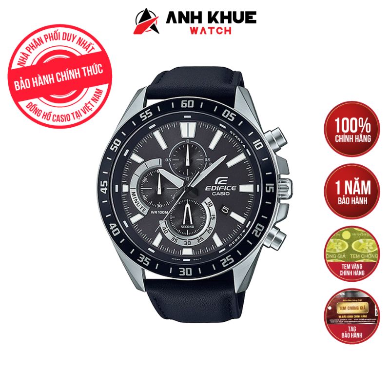 Đồng hồ casio edifice nam dây da efv-620l-1avudf