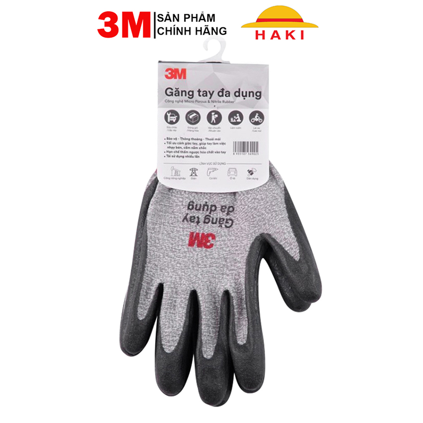 Găng tay đa dụng 3M chính hãng màu xám size M