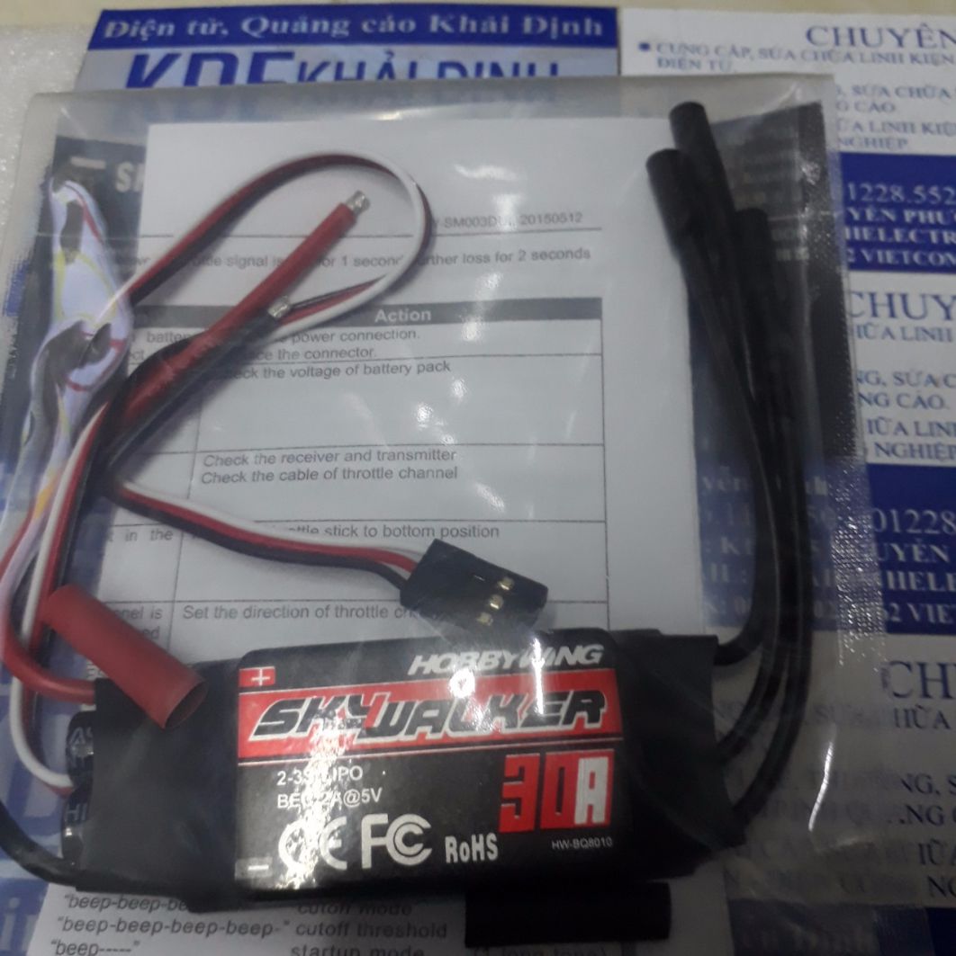 Module điều khiển động cơ brushless 30a, ubec skywalker hobbywing kde4051