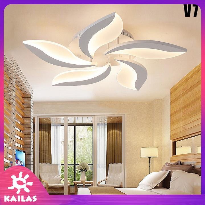 Đèn Ốp Trần Led, Đèn Ốp Trần Led Trang Trí  Mẫu V7 - 3 Chế Độ Sáng - Có Điều Khiển - Kailas