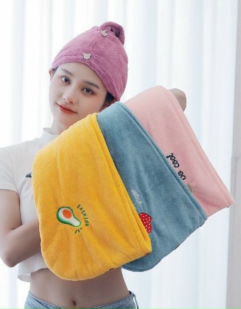 Combo 2 khăn quấn tóc, giao màu ngẫu nhiên