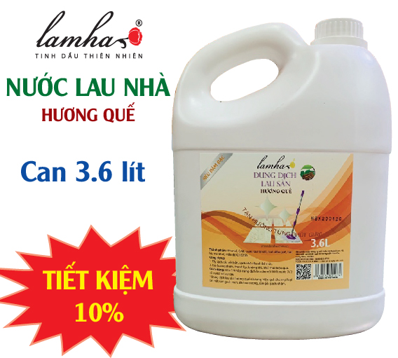Nước lau sàn nhà hương quế can 3,6 lít - lam hà