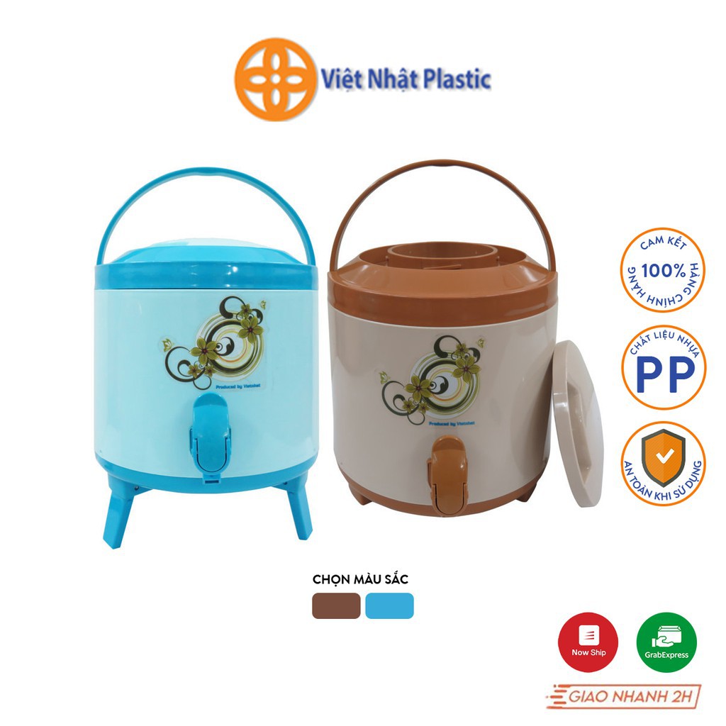 Bình giữ nhiệt nóng lạnh 6l/8l/10l nhựa việt nhật có vòi tiện dụng
