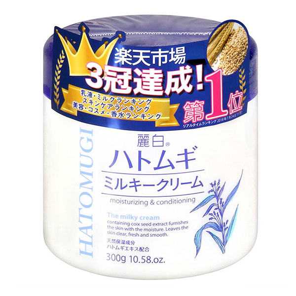 Kem dưỡng da Hatomugi 300g Nhật Bản - 4513574030015 - Kanshop hàng Nhật, kem dưỡng sáng da mịn màng Hatomugi nội địa Nhật, dưỡng da mặt Hatomugi
