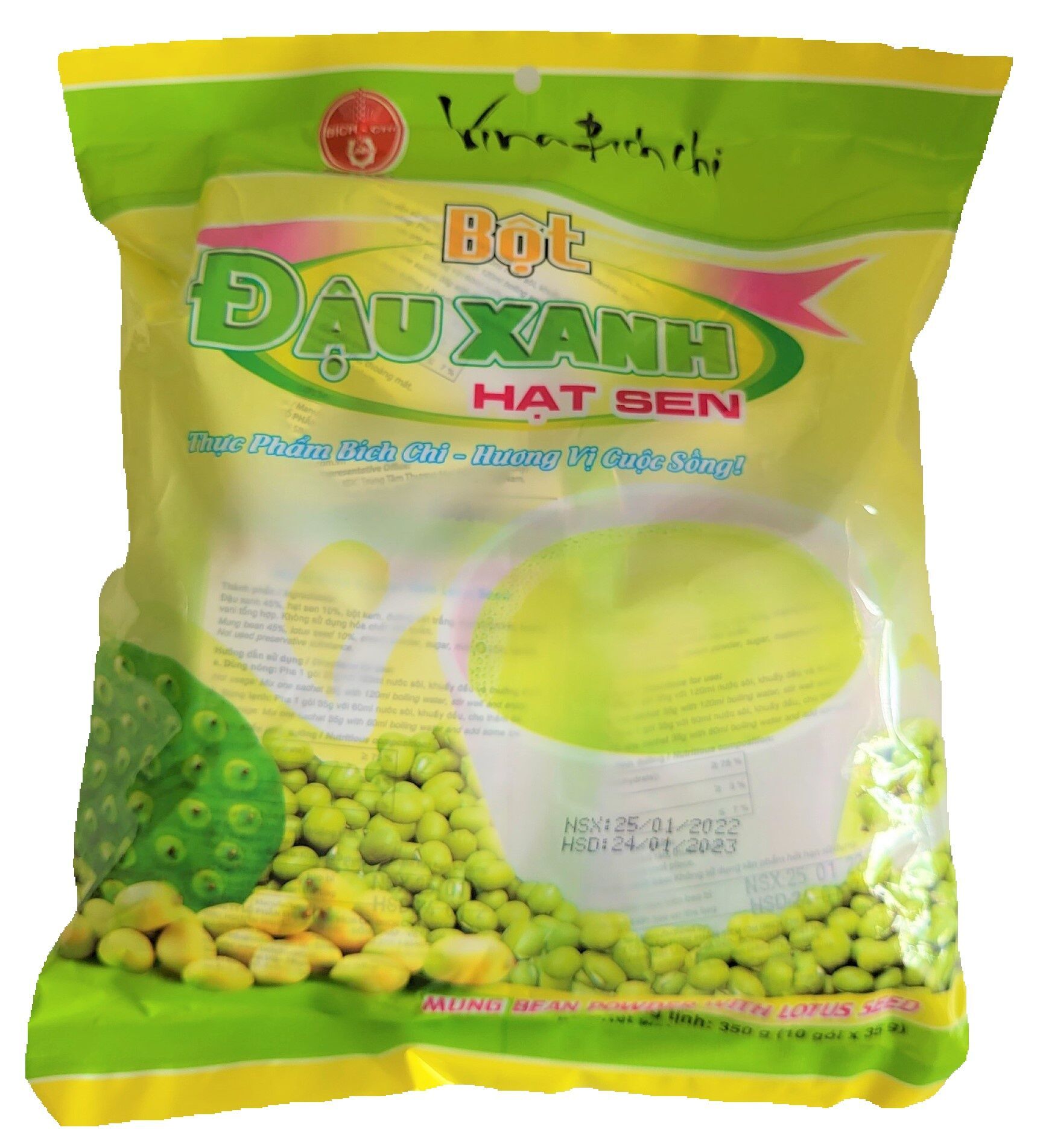 Bột đậu xanh hạt sen bích chi mung bean powder with lotus seed
