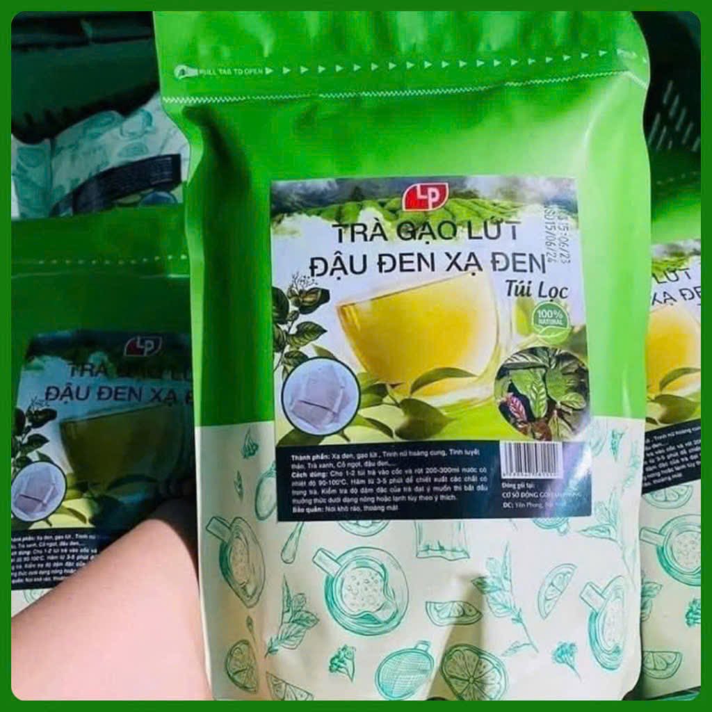 Trà Gạo Lứt đậu đen xạ đen túi lọc đốt cháy mỡ thừa, đào thải độc tố trong cơ thể