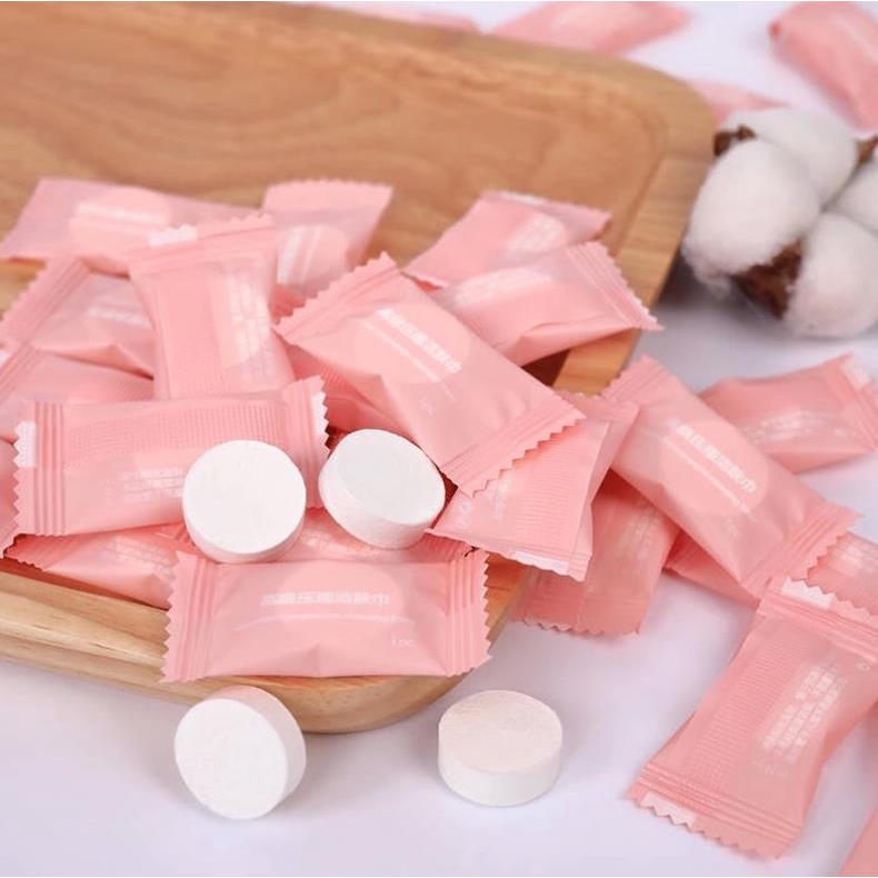 | 1000đ | Combo 10 viên khăn giấy nén hình viên kẹo, nhỏ gọn, tiện lợi. Khăn giấy du lich, phượt