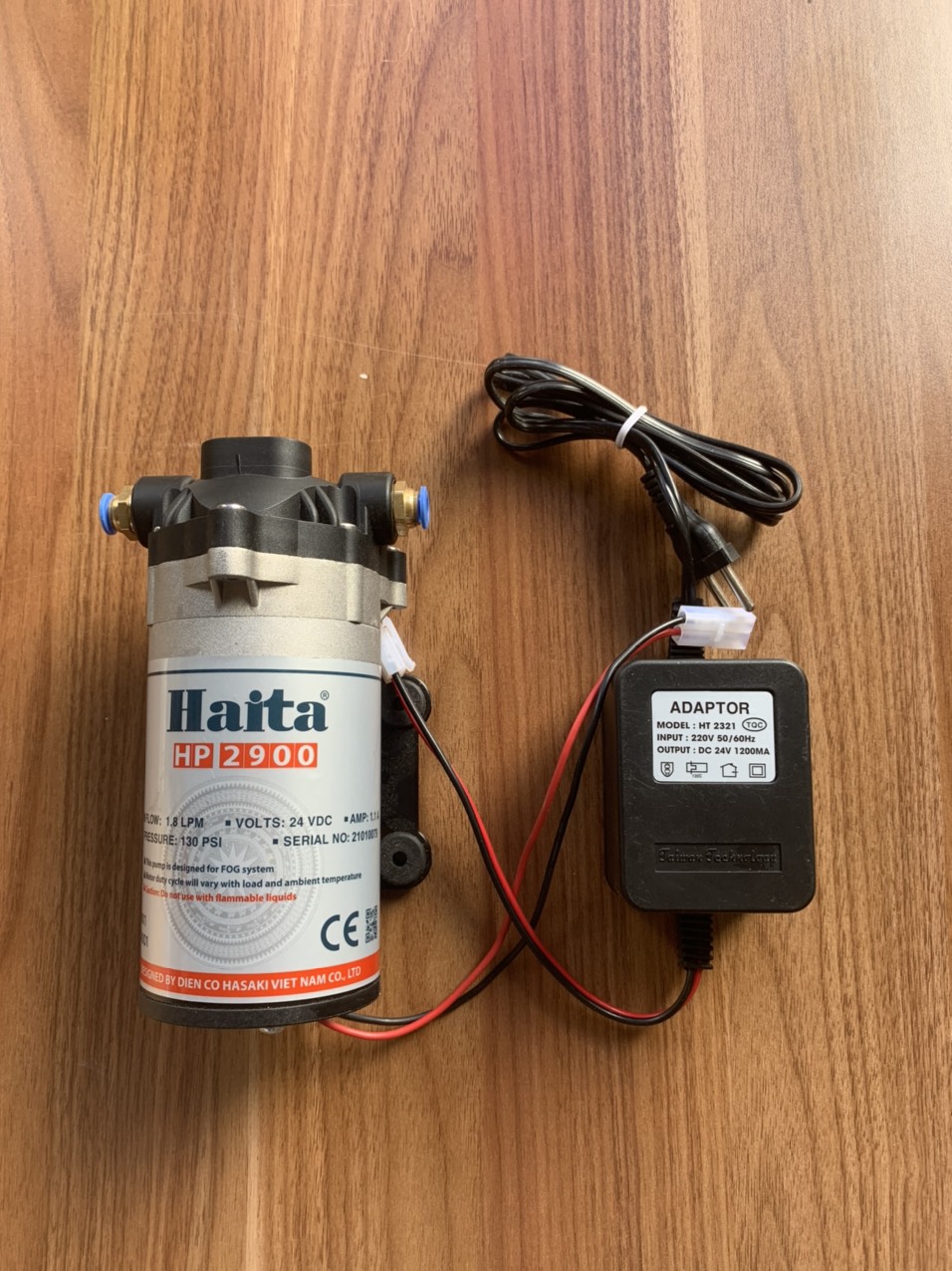 Máy bơm phun sương Haita HP-2900. tặng kèm 2 đầu ra 8mm
