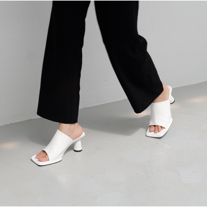 Guốc nữ Sim.P cao 7cm quai ngang yên ngựa - nuna