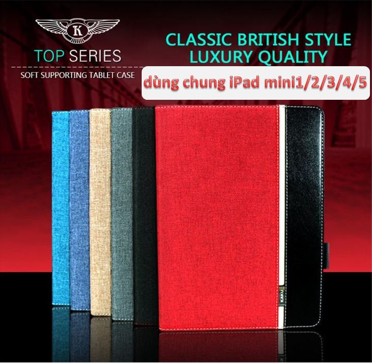 [HCM]Bao da iPad bọc vải canvas siêu bền cho iPad mini 1/2/3/4/5 (7.9 inch)