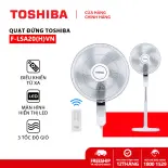 Quạt đứng Toshiba F-LSA20(H)VN 60W - Màu xám - Điều khiển từ xa - 5 cánh - Hẹn giờ tắt/mở - Màn LED hiển thị - Chế độ gió thông minh - Hàng chính hãng, bảo hành 12 tháng, chất lượng Nhật Bản