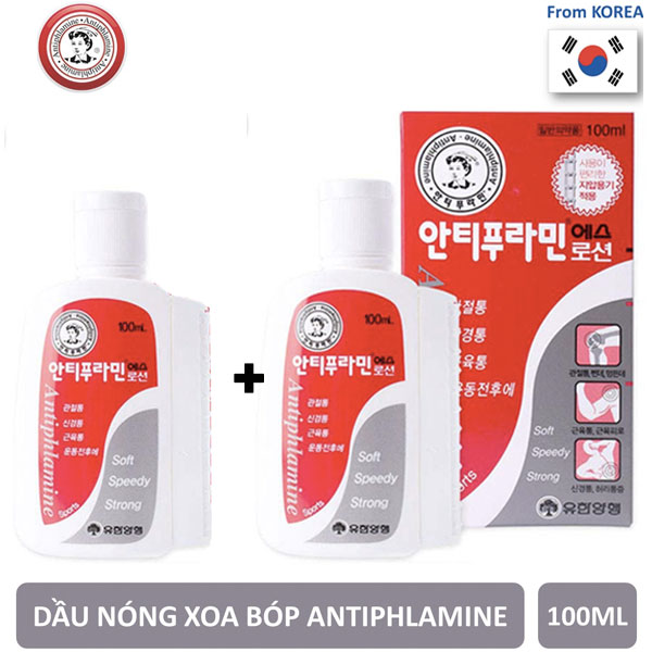 2 Dầu nóng xoa bóp Antiphlamine Hàn Quốc 100ml/chai