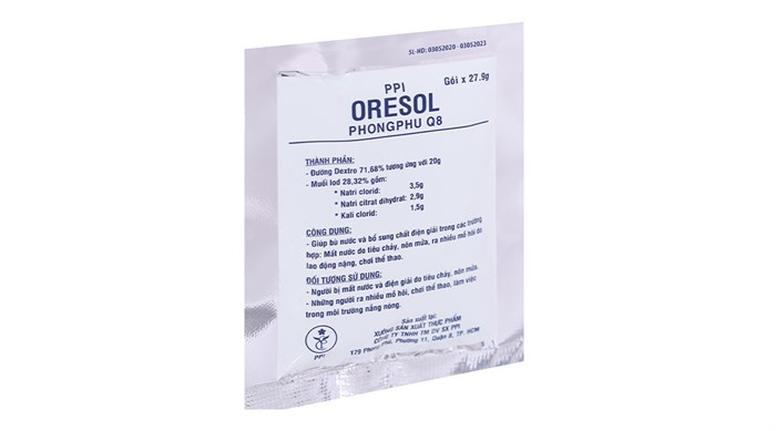 Oresol trắng - Oresol Nước biển khô bù nước và điện giải gói 27.9g