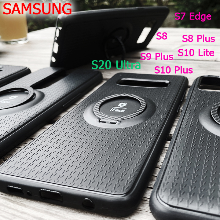 Ốp lưng Samsung Galaxy S7edge, S8 Plus, S9 Plus, S10 Plus, S10 Lite, S20 Ultra... nhựa dẻo kèm iRing / Ốp lưng siêu bền iFace