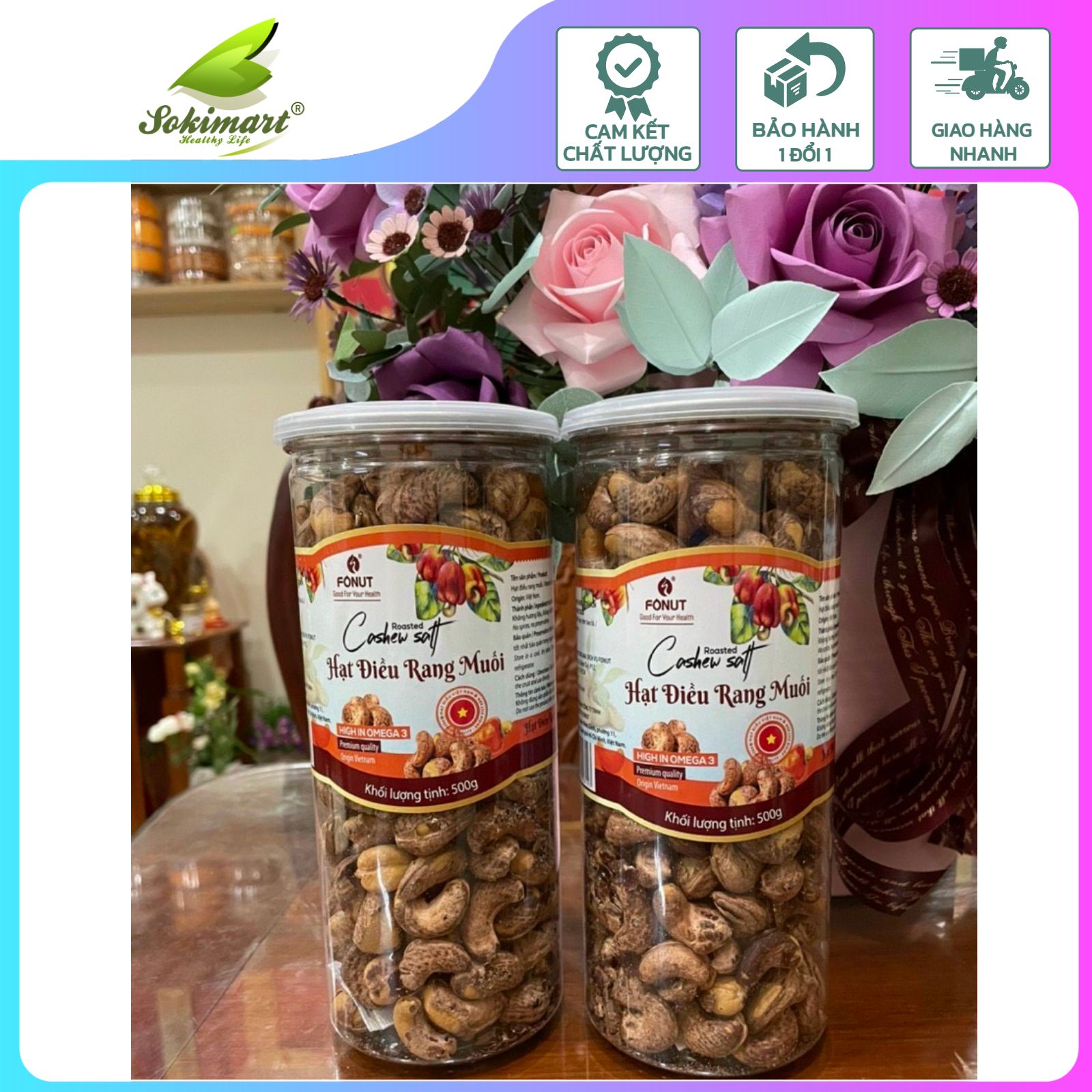 Hạt điều vỏ lụa bình phước - 500g