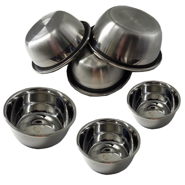 Bộ 3 Chậu INOX SUS301 cỡ 18cm-20cm-22cm loại dày,không gỉ sét,SX Việt Nam