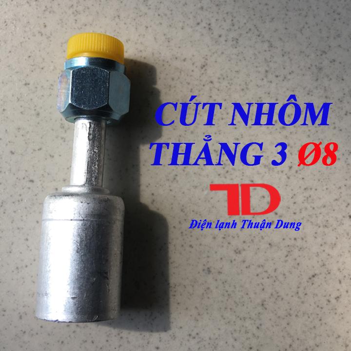 Cút nhôm thẳng 3 phi 8, điện lạnh thuận dung