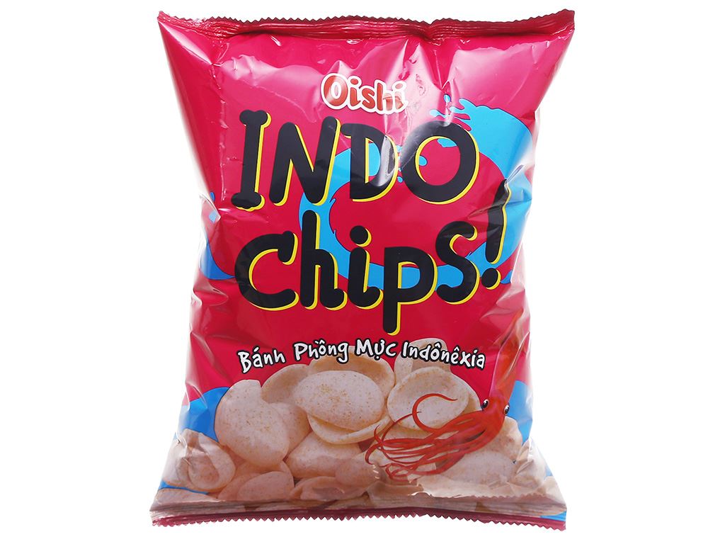 Snack phồng mực Oishi Indo Chips gói 39g