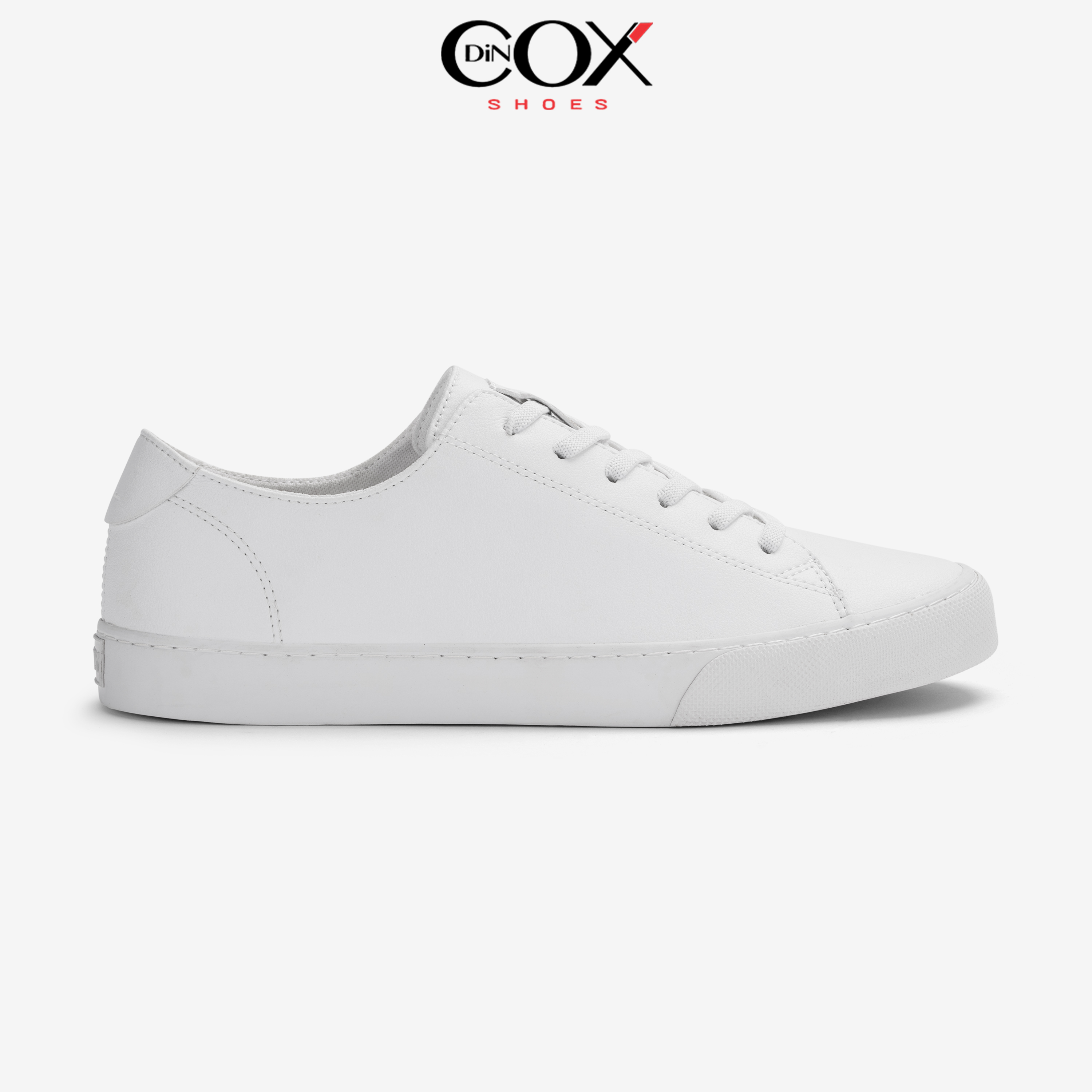 Giày Sneaker Da Unisex Dincox D34 White Unisex Sang Trọng Đơn Giản