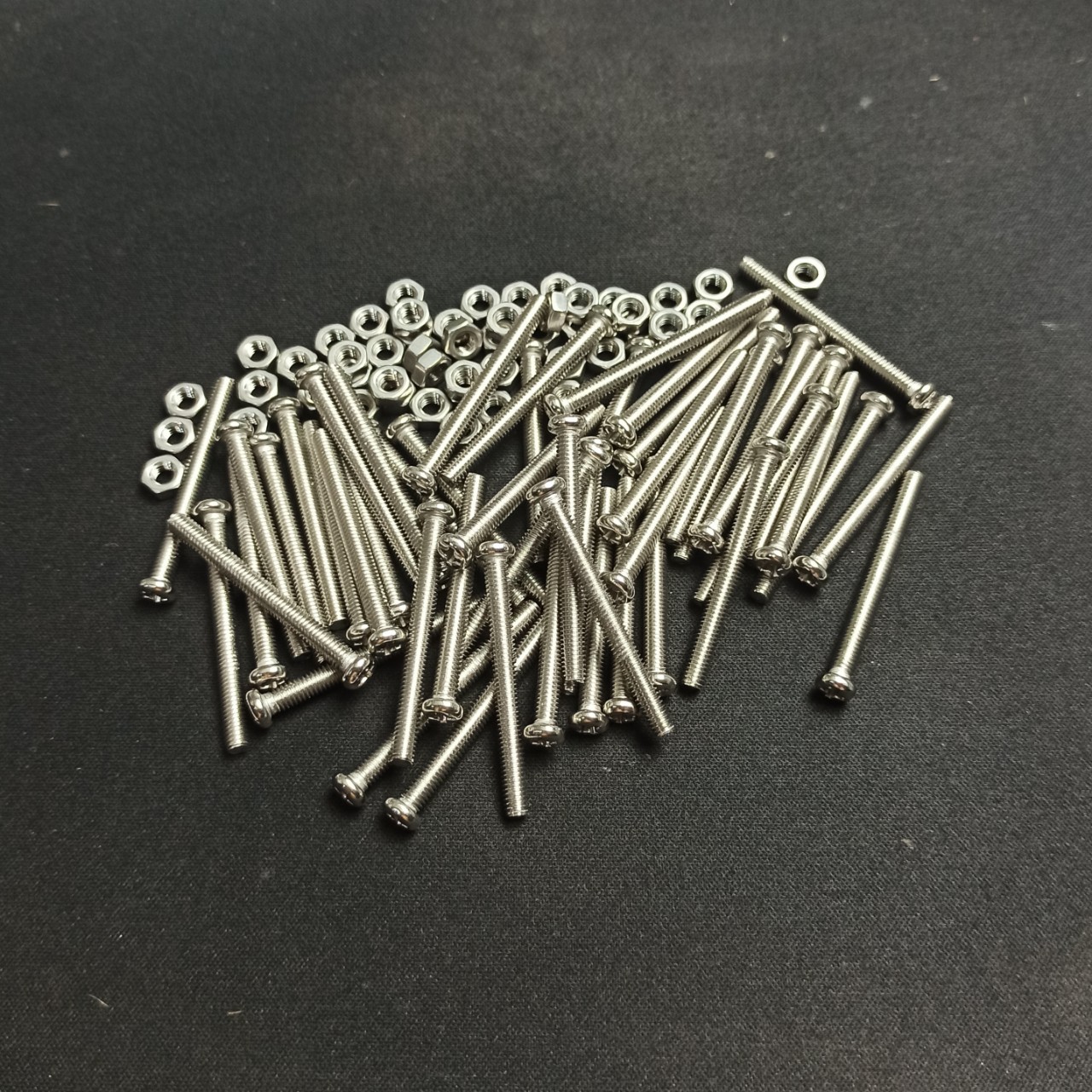 M4x40mm INOX 304 COMBO Bộ 50 Bu Long Con Tán M4 (4mm), 4 Li 4 Phân